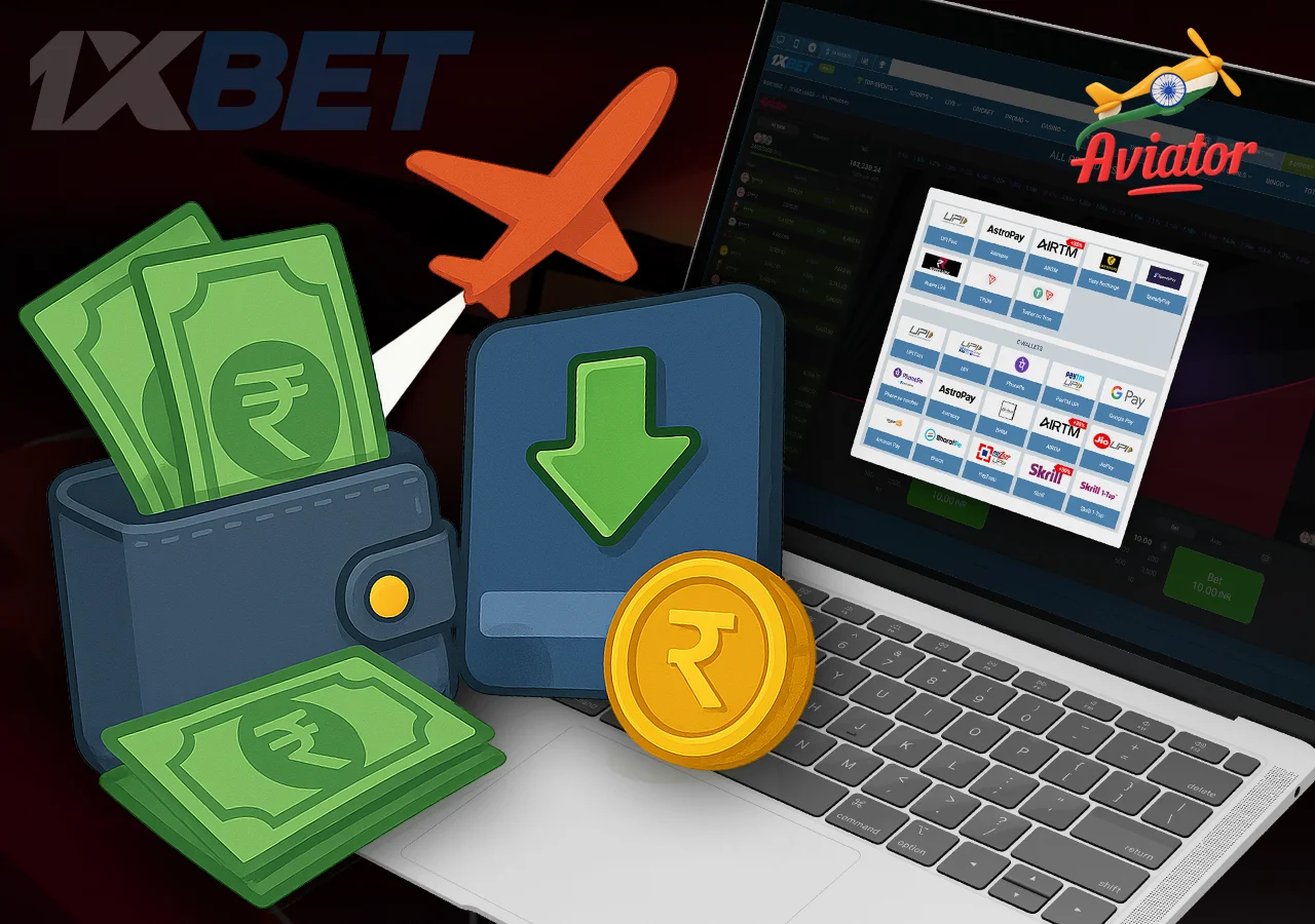 Casino page with money bills and coins in the background